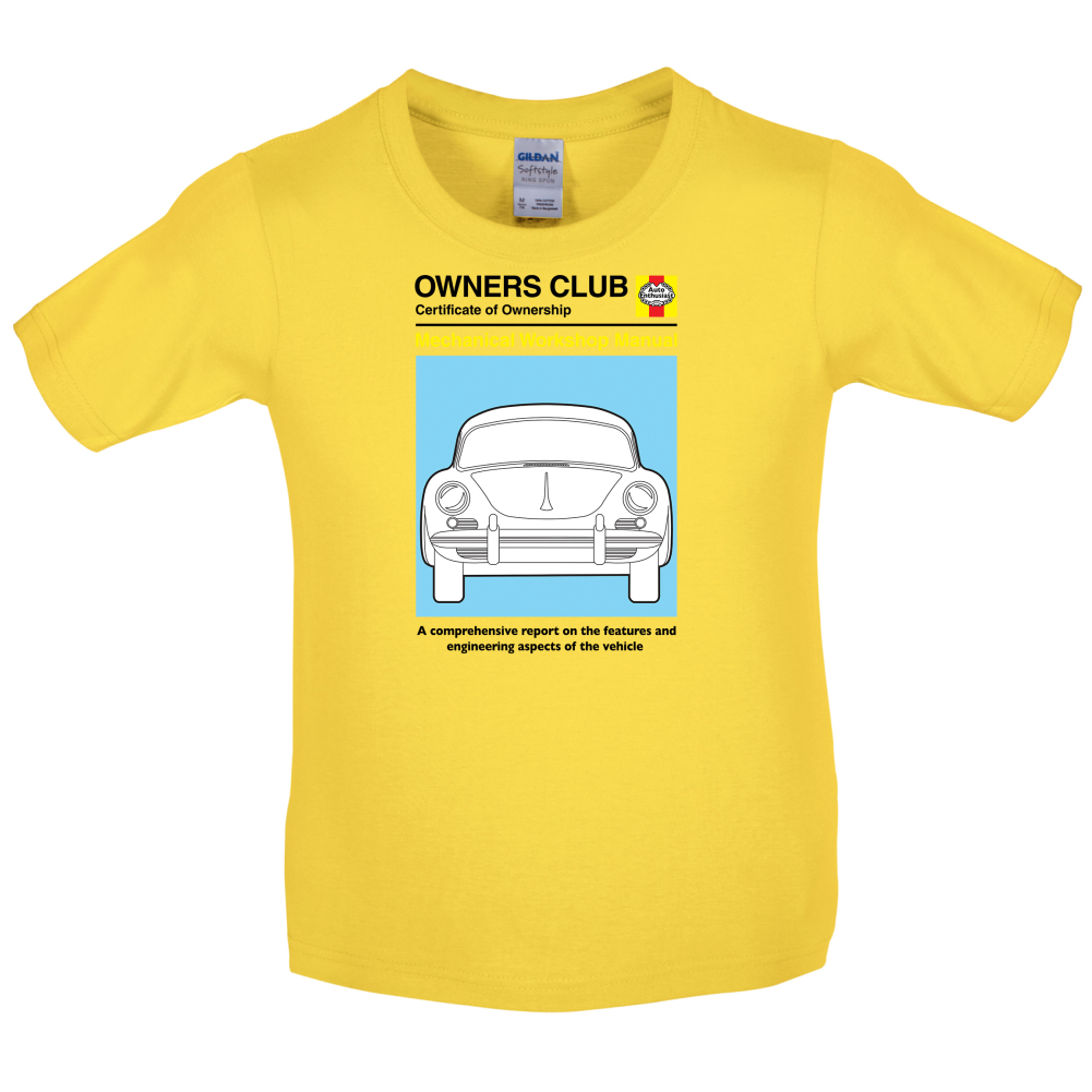 Car Owners Manual 356 Kids T Shirt