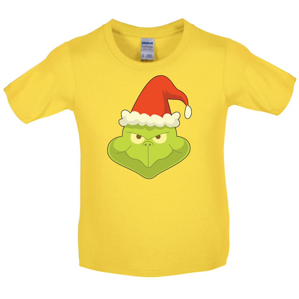 Grinch Face Kids T Shirt
