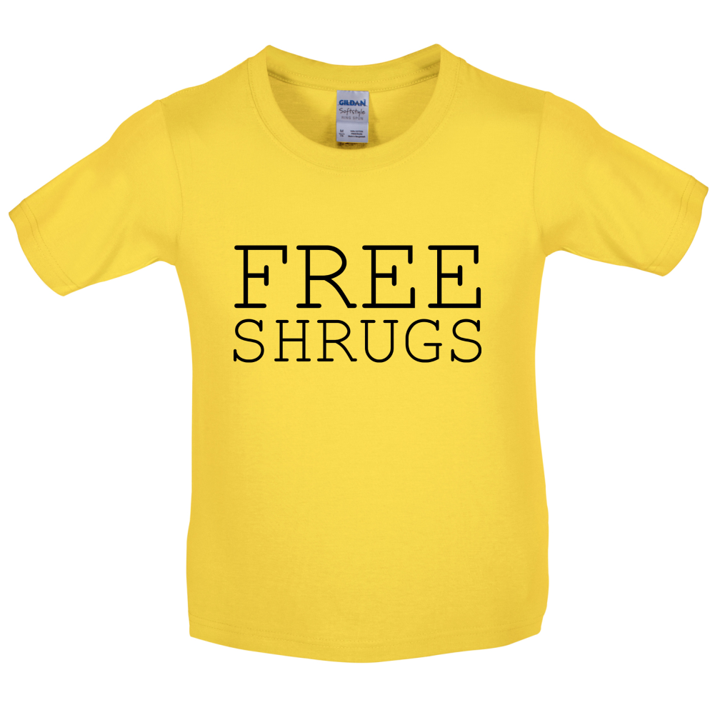 Free Shrugs Kids T Shirt