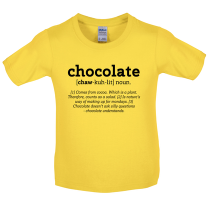 Definition Chocolate Kids T Shirt