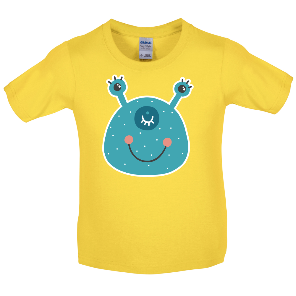 Smiley Face Alien Kids T Shirt