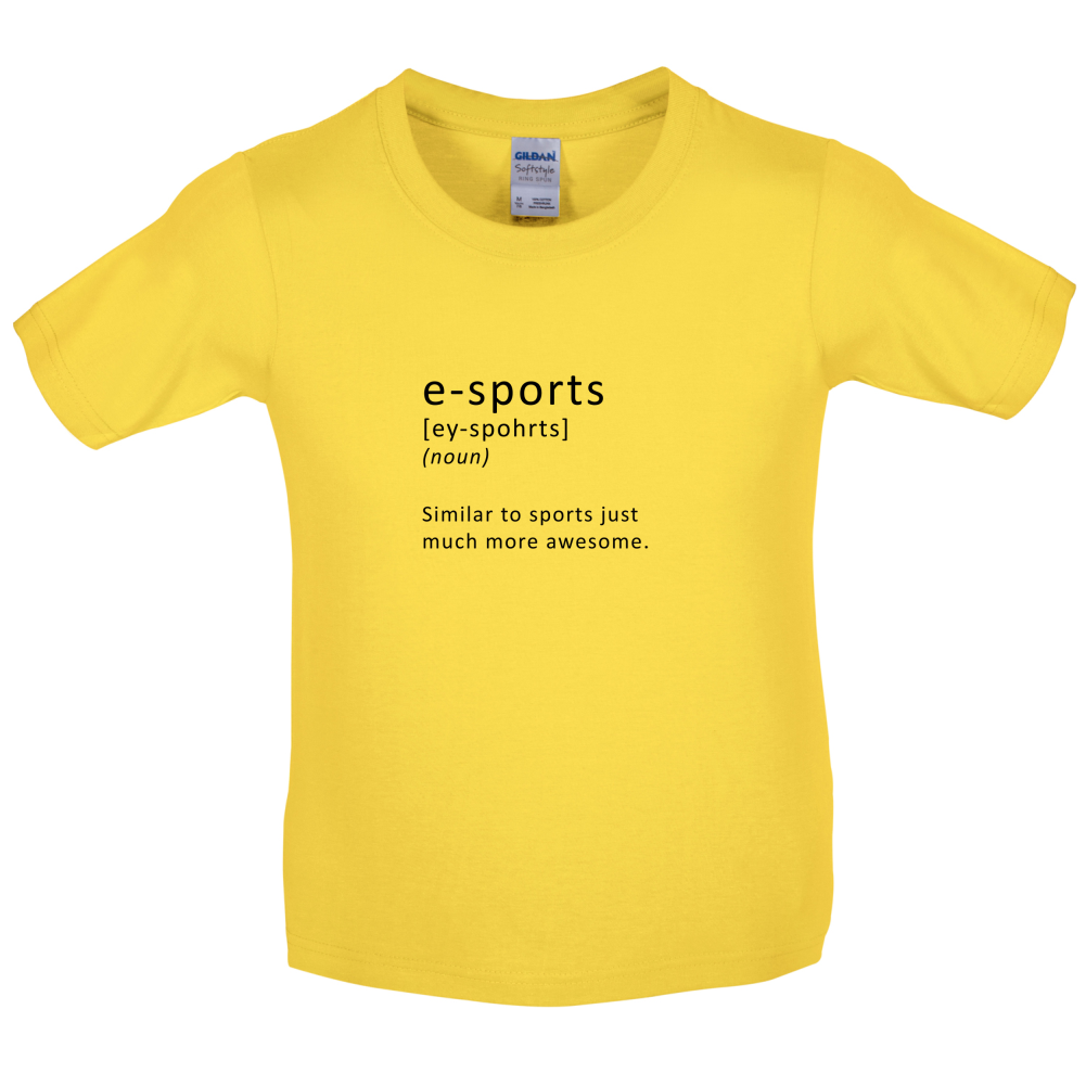Funny Definition E-Sports Kids T Shirt