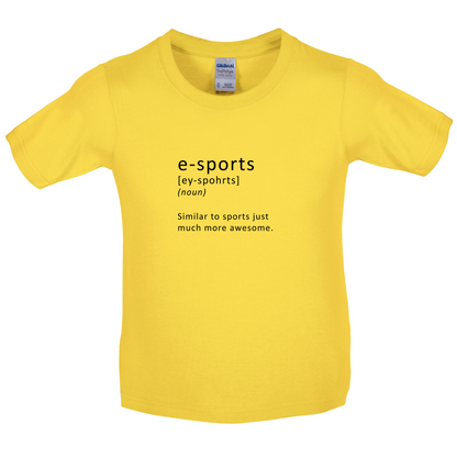 Funny Definition E-Sports Kids T Shirt