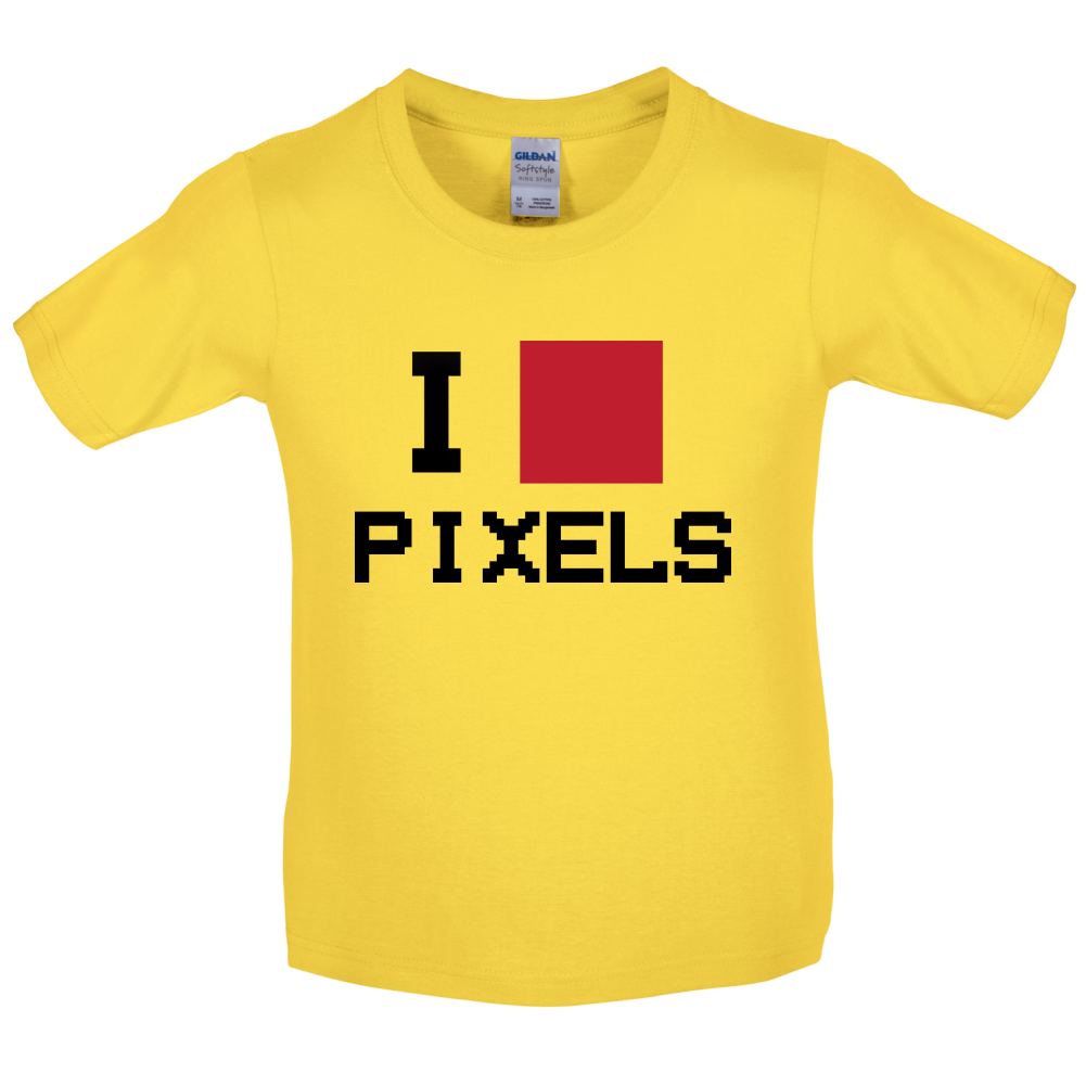 Pixel Heart Kids T Shirt