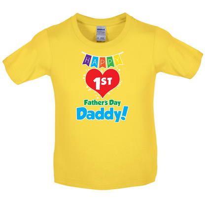 Happy First Fathers Day Kids T Shirt