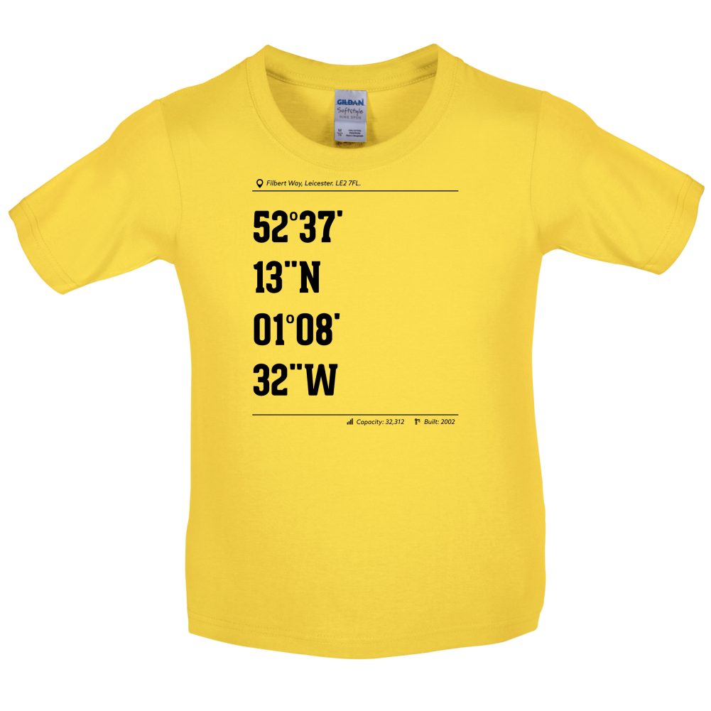 Stadium Coordinates Leicester Kids T Shirt