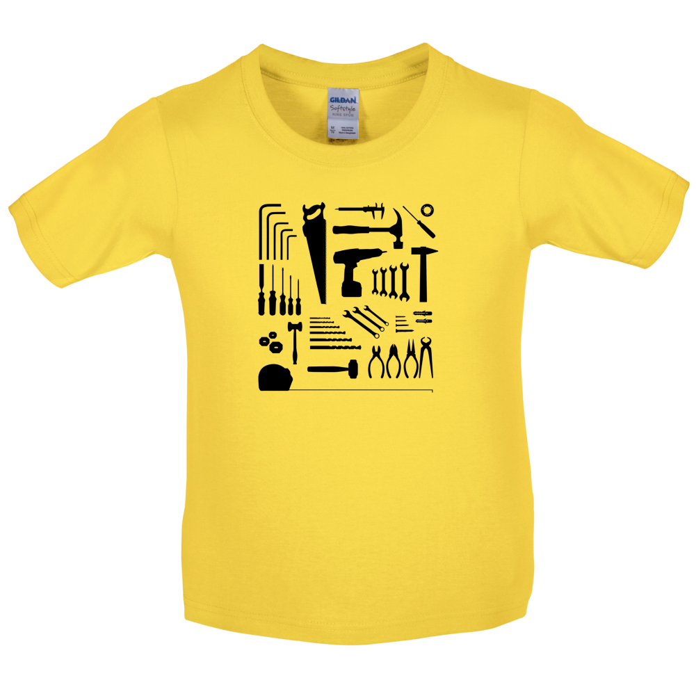 Tools Collage Kids T Shirt