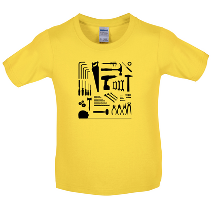 Tools Collage Kids T Shirt