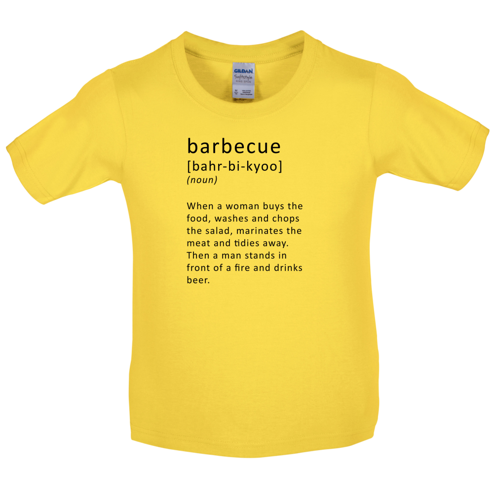 Funny Definition Barbecue Kids T Shirt