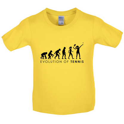 Evolution Of Woman Tennis Kids T Shirt