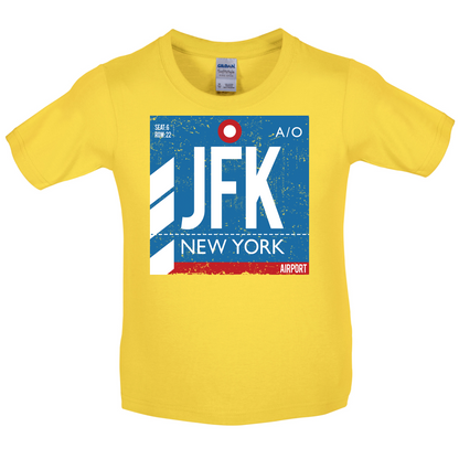 New York Airport Kids T Shirt
