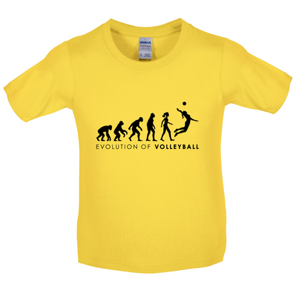 Evolution Of Woman Volleyball Kids T Shirt