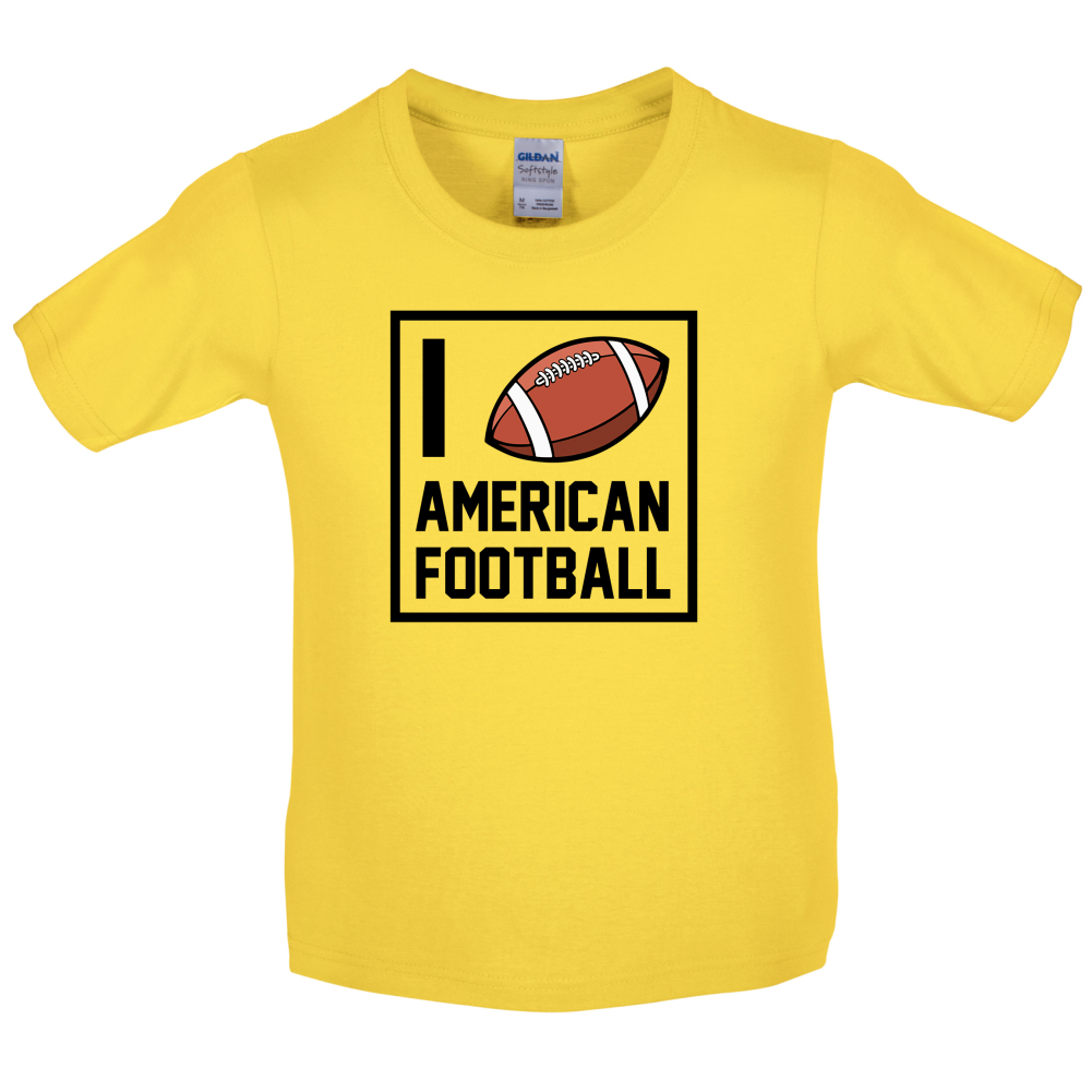 I Heart American Football Kids T Shirt