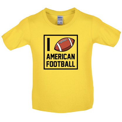 I Heart American Football Kids T Shirt