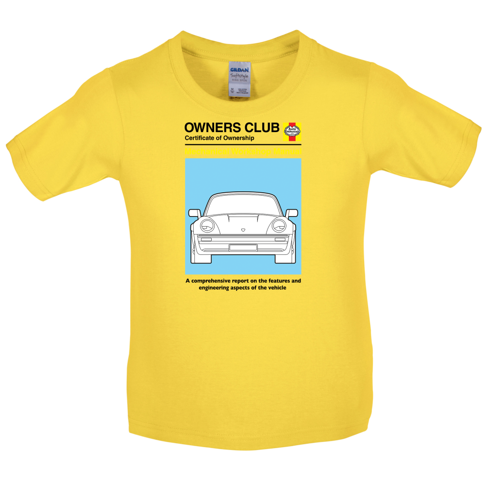 Car Owners Manual 930 Turbo Kids T Shirt