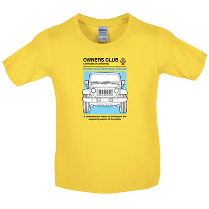 Car Owners Manual Jeep Kids T Shirt