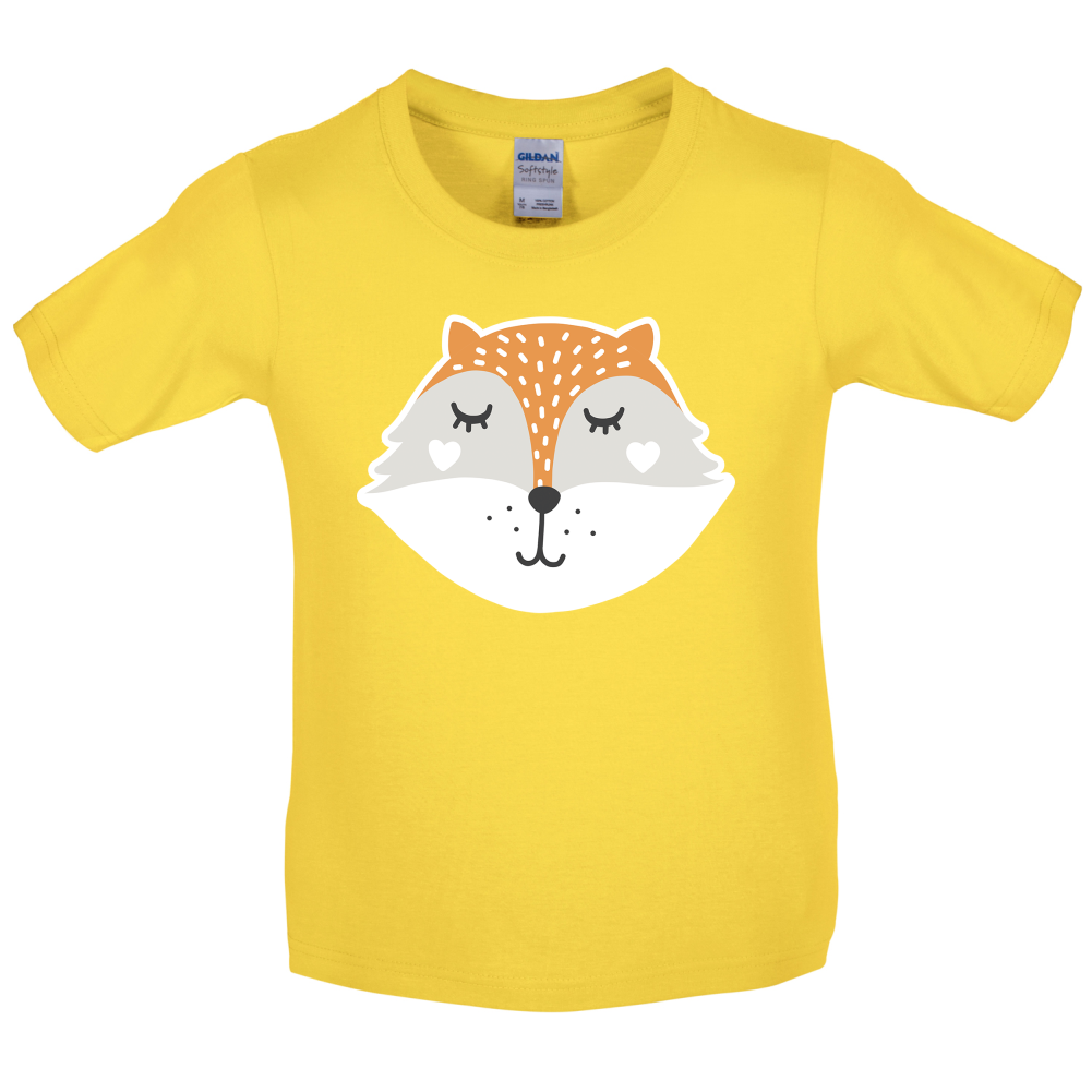 Smiley Face Mrs Fox Kids T Shirt
