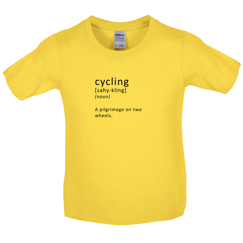 Funny Definition Cycling Kids T Shirt