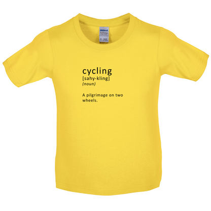 Funny Definition Cycling Kids T Shirt