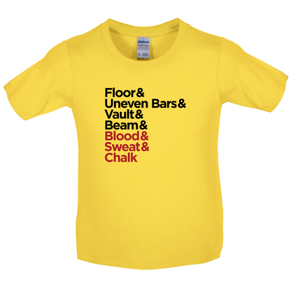 Blood Sweat And Chalk Kids T Shirt
