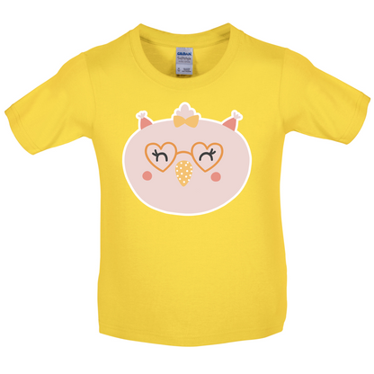 Smiley Face Chick Kids T Shirt