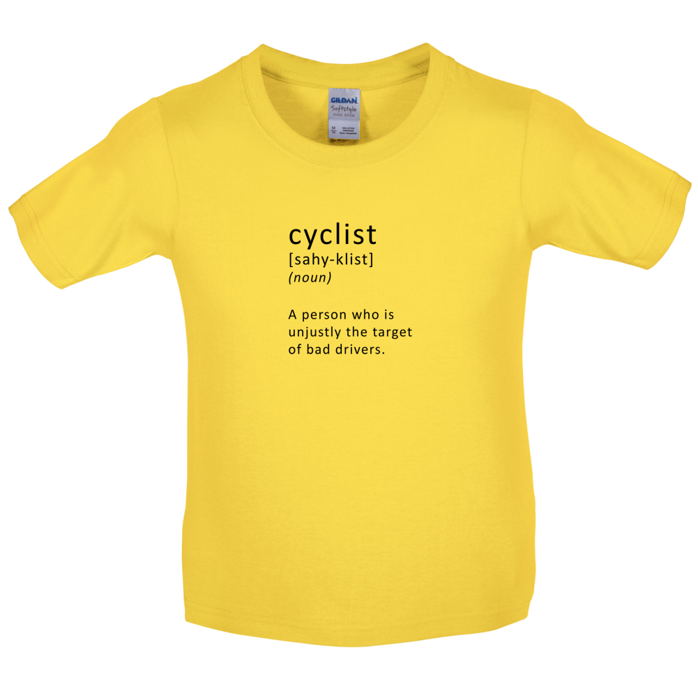 Funny Definition Cyclist Kids T Shirt
