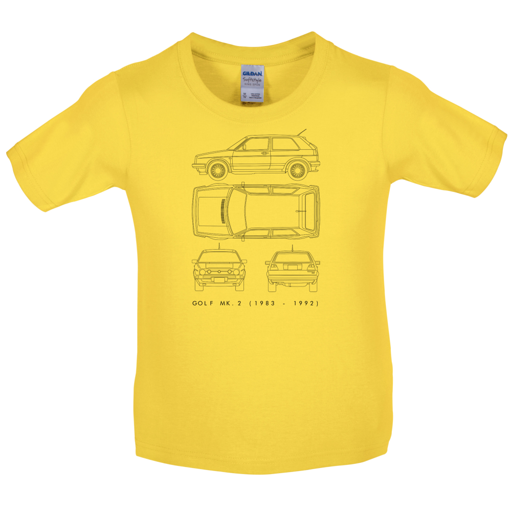 4 View Golf MK2  Kids T Shirt