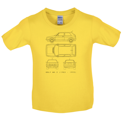 4 View Golf MK2  Kids T Shirt