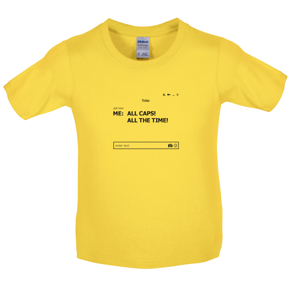 All Caps Kids T Shirt