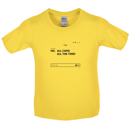 All Caps Kids T Shirt