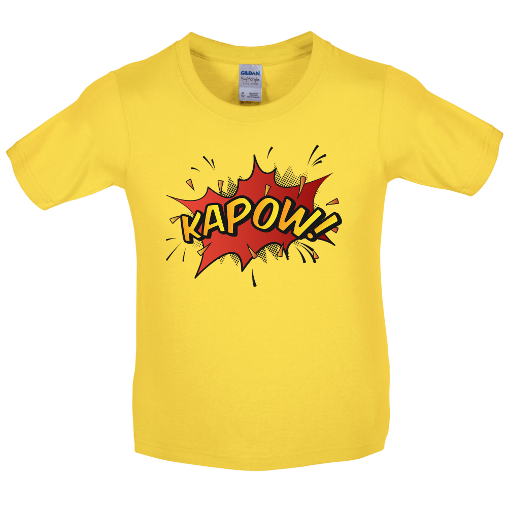 Kapow! Word Art Kids T Shirt