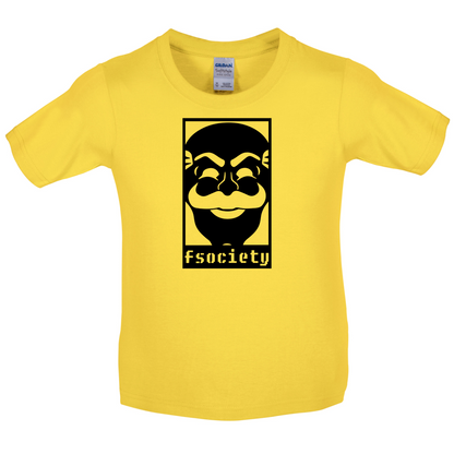 Fsociety Mask Kids T Shirt