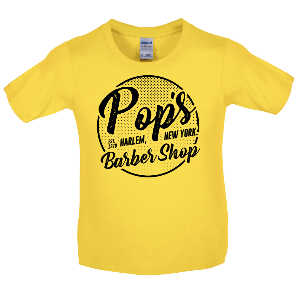 Pop's Barber Shop Kids T Shirt