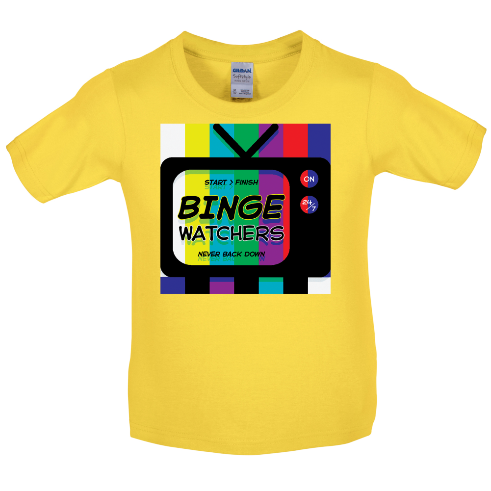 Binge Watchers Kids T Shirt