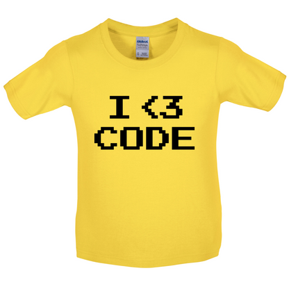 I Heart Code Kids T Shirt