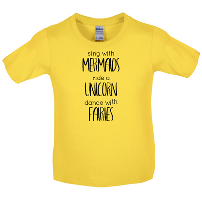 Sing With Mermaaids Kids T Shirt