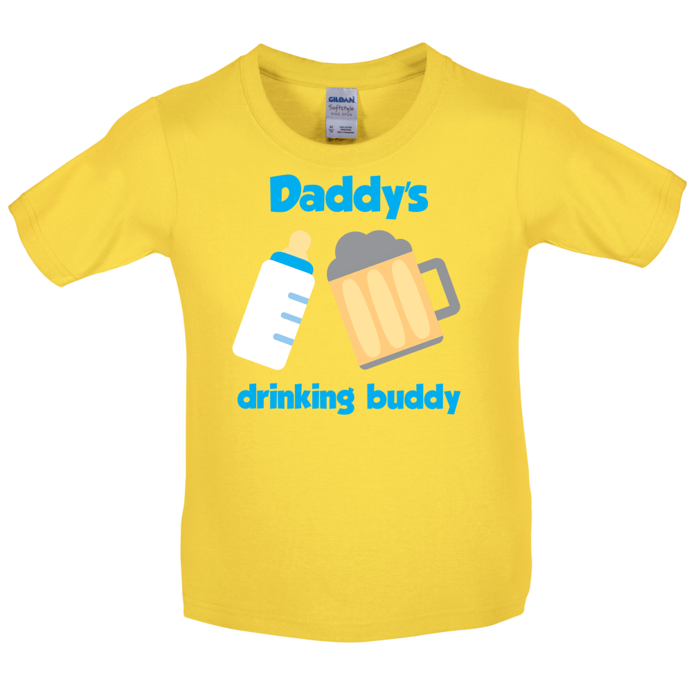 Daddy's Drinking Buddy Kids T Shirt