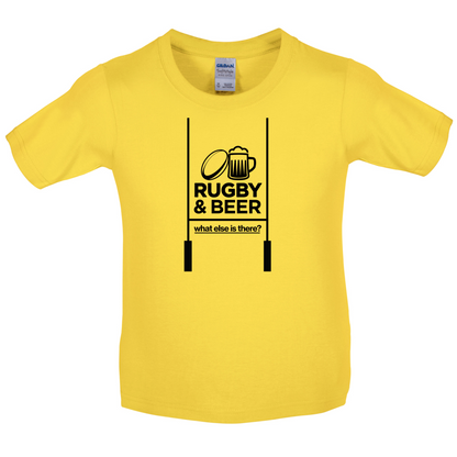Rugby And Beer Kids T Shirt
