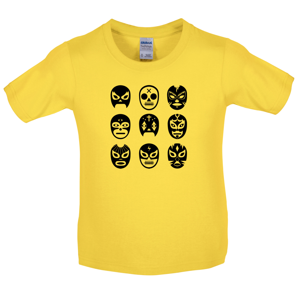 Lucha Masks  Kids T Shirt
