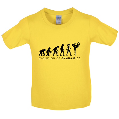 Evolution Of Woman Gymnastics Kids T Shirt