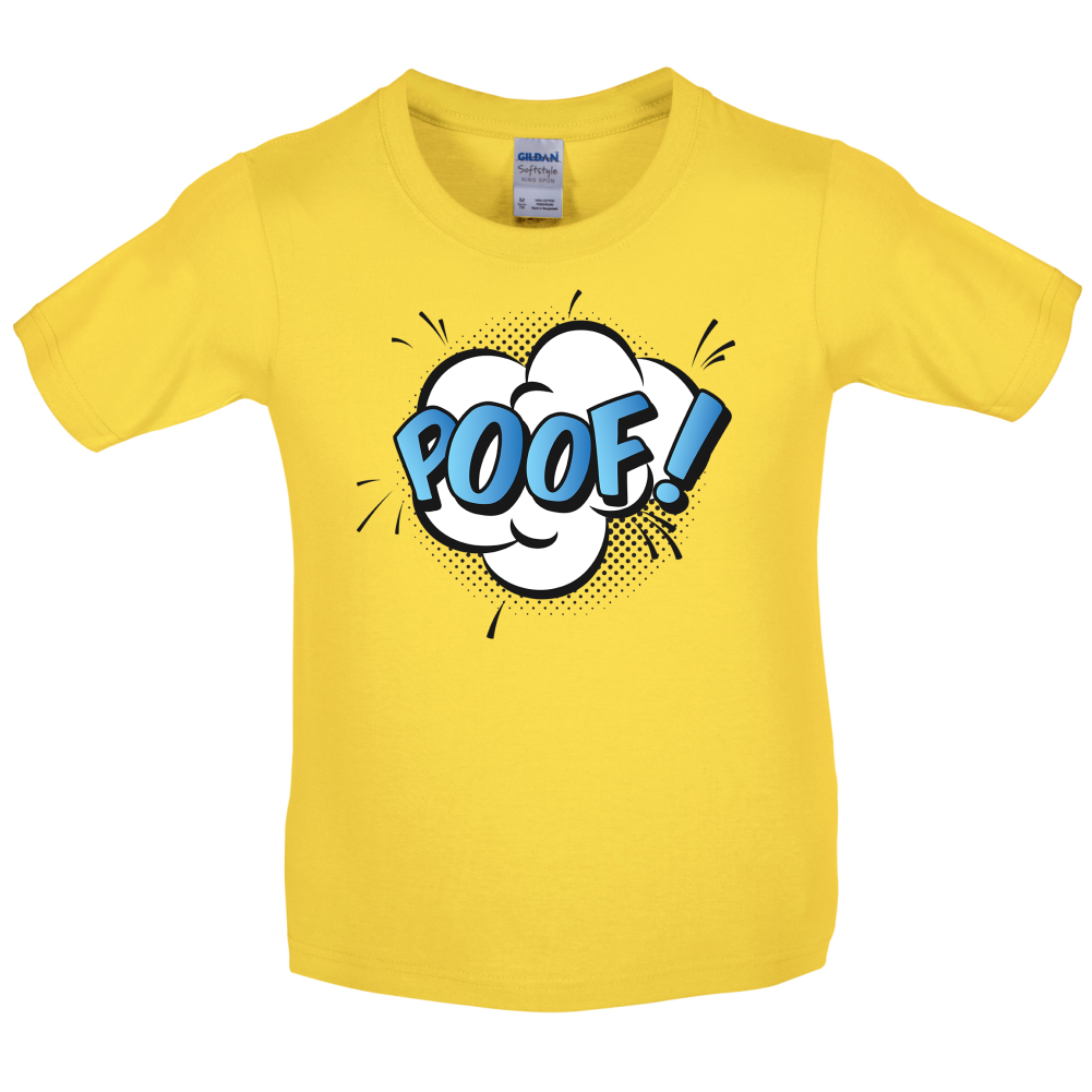 Poof! Word Art Kids T Shirt