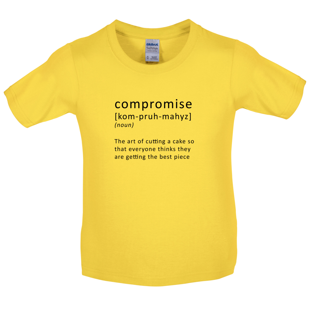 Funny Definition Compromise Kids T Shirt