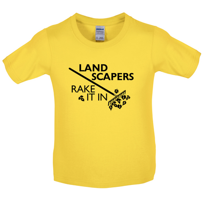 Landscapers Rake It In Kids T Shirt