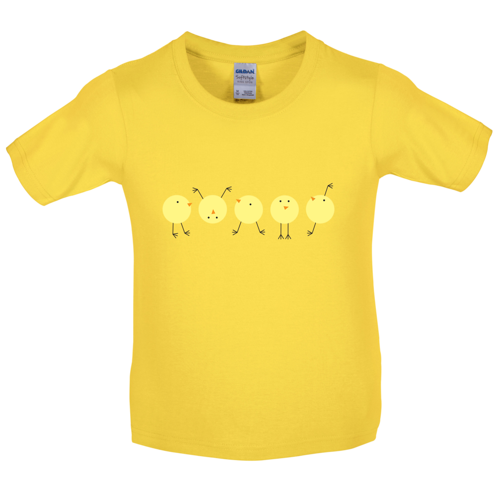 Yellow Chicks Kids T Shirt