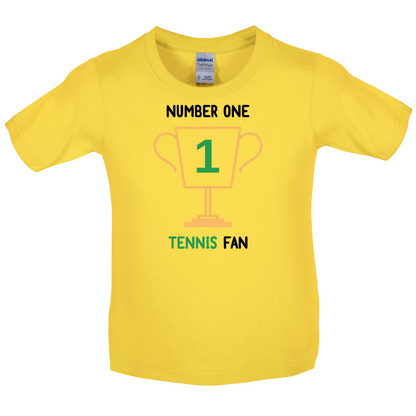 Number 1 Tennis Fan Kids T Shirt