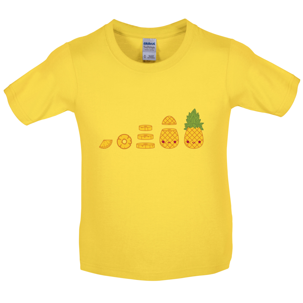 Evolution Of Pineapple Kids T Shirt