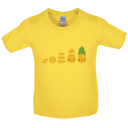 Evolution Of Pineapple Kids T Shirt