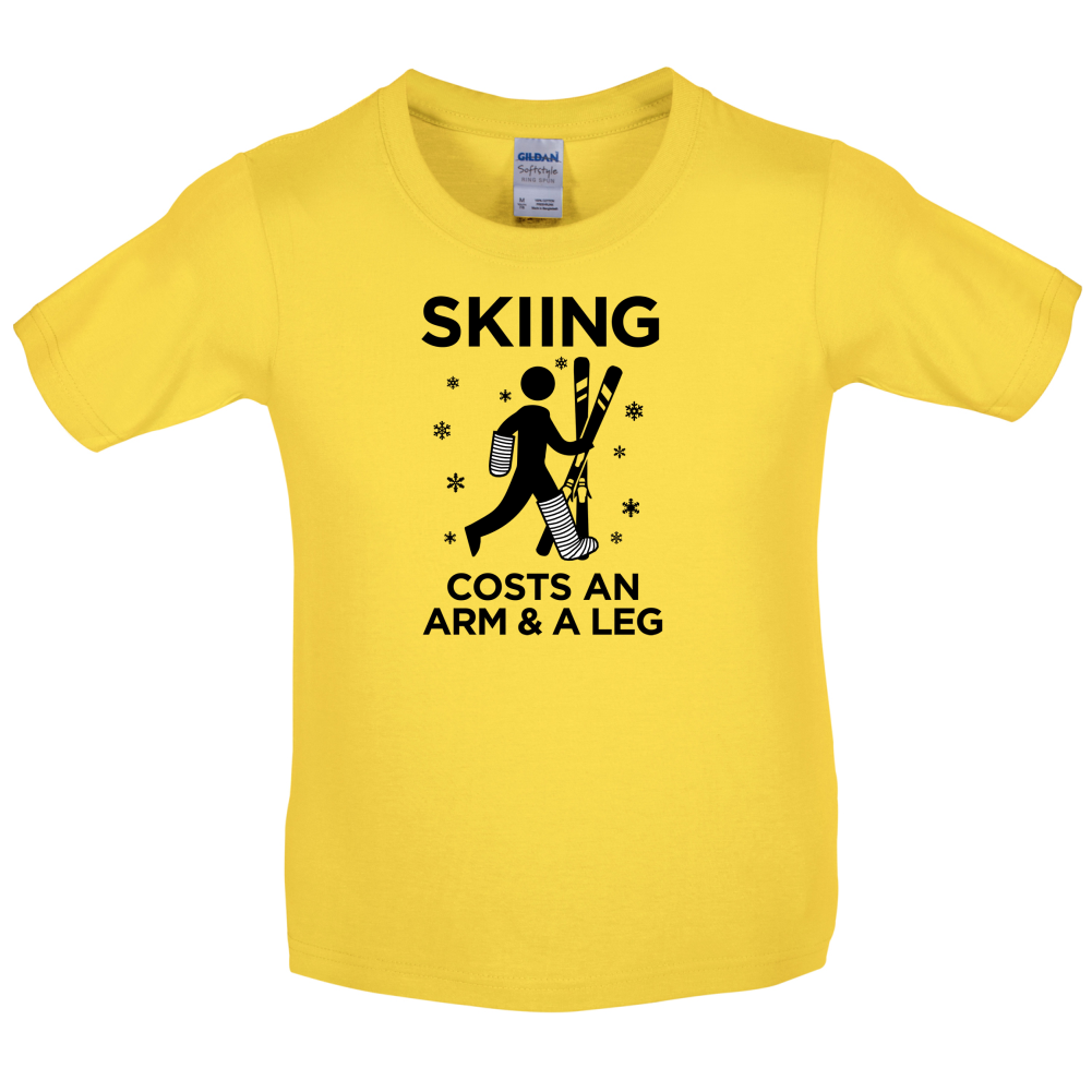 Skiing Costs Arm & A Leg Kids T Shirt