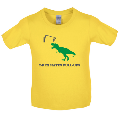 T-Rex Hates Pull-Ups Kids T Shirt