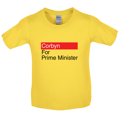 Corbyn For Prime Minister Kids T Shirt